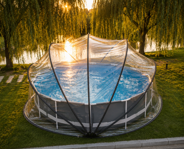 dome piscine eau plus chaude 